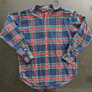 Vintage (1990s?) Ralph Lauren Blake plaid 100% cotton button up shirt sz Medium